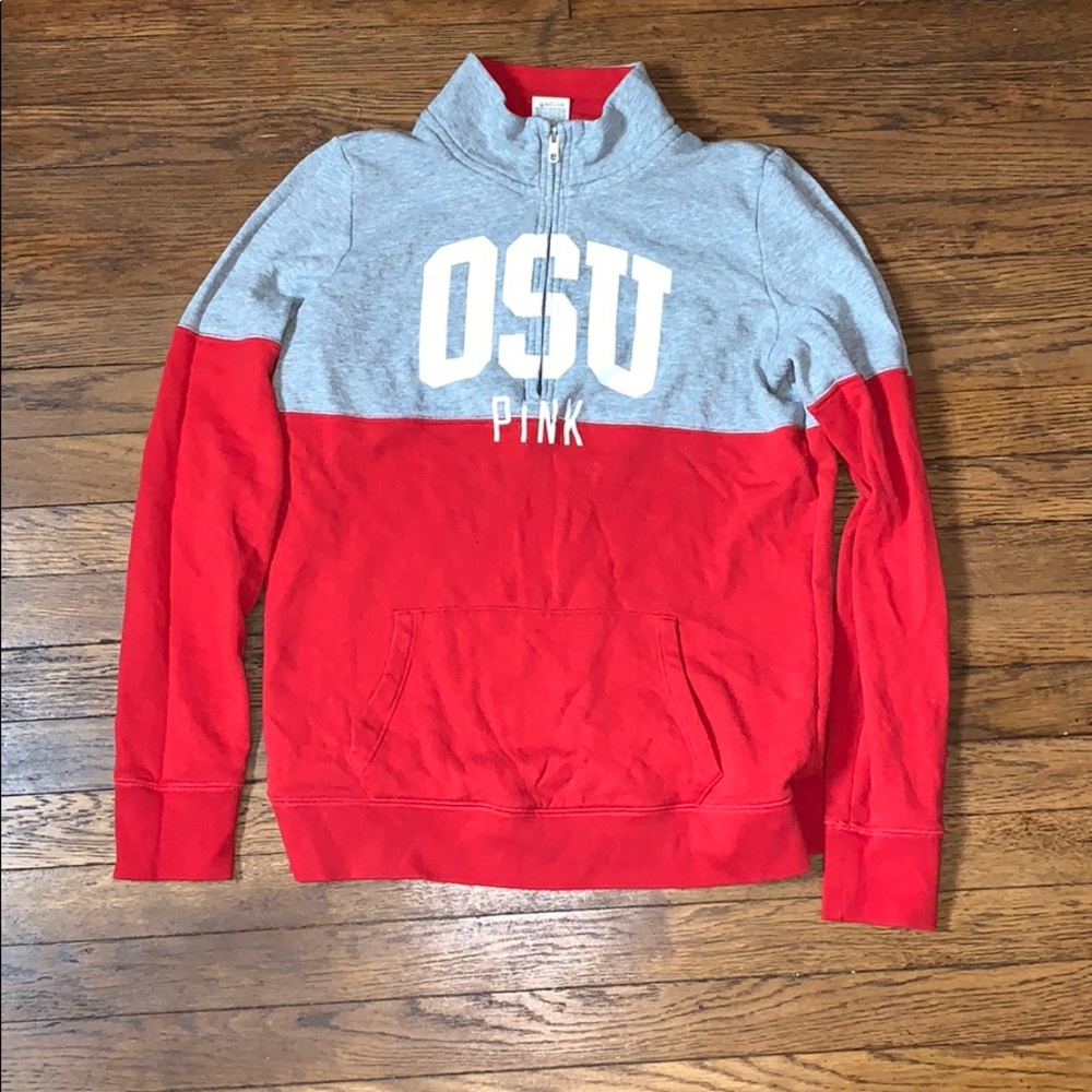 Pink OSU half zip